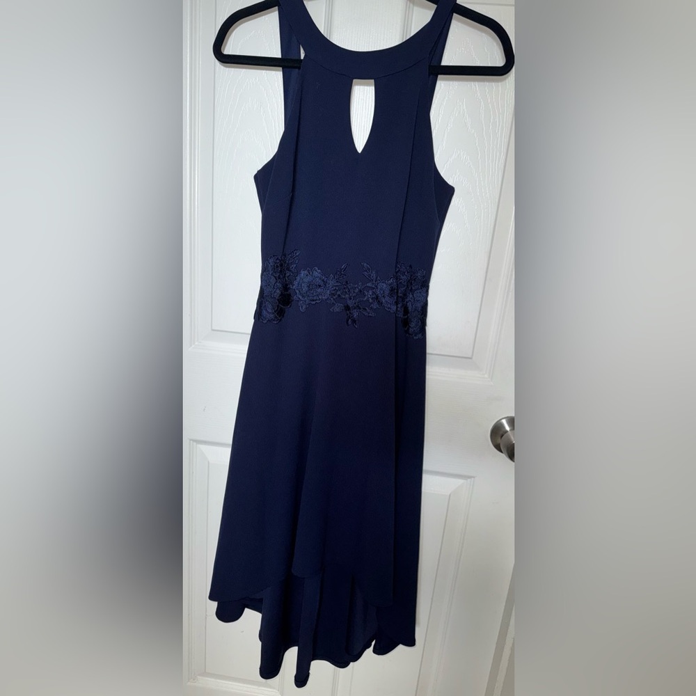 B. Smart Midnight Blue High Low Dress